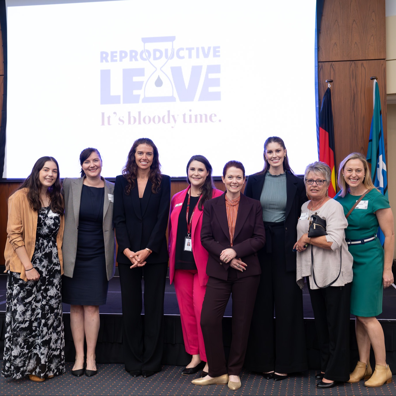 240416 Together Queensland - Reproductive Leave event at Parliament House 34 - Kara Bennetts - Dee Spink - Jess Heron - Rachel Bailey - Jess Pugh MP - Mackenzie Wakefield - Elisabeth Stalker - Haylee Kajewski