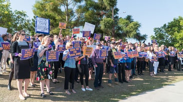 schools members rally