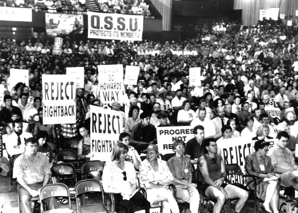 United We Stand rally QSSU 1994 @ Festival Hall
