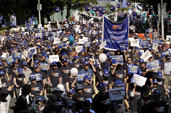 Members of the QPSU on Labour Day