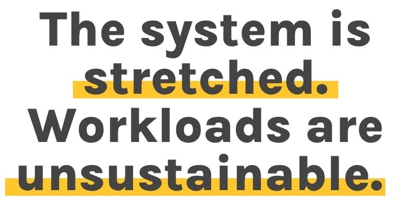 CYJMA | The system is stretched, workloads are unsustainable centralised